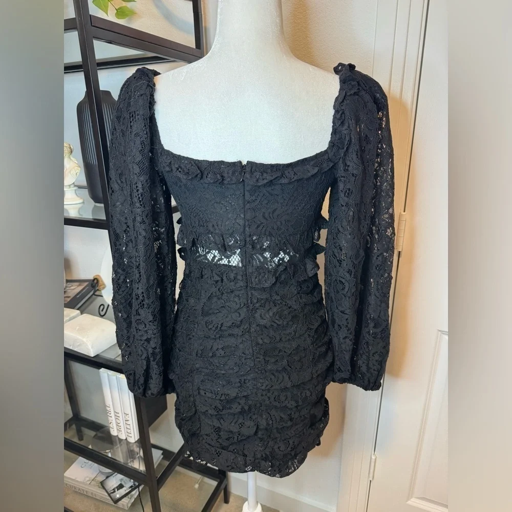 NWT ASTR the Label Womens Lace Mini Cocktail and Party Dress Black Size S - Picture 6 of 7